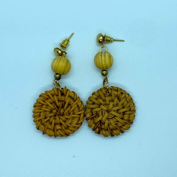 Small Rattan Earrings - Picture 1 of 1